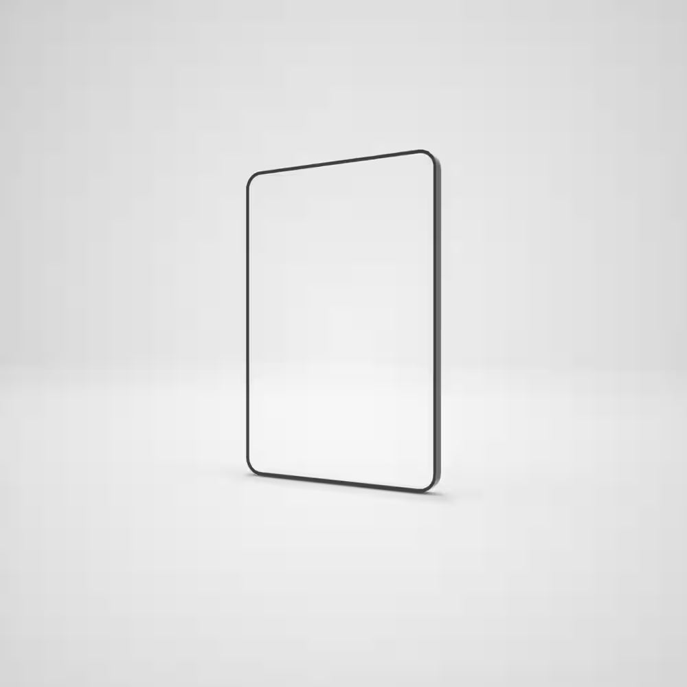 24 In. W X 36 In. H Rectangular Framed Wall Bathroom Vanity Mirror in Matte Black