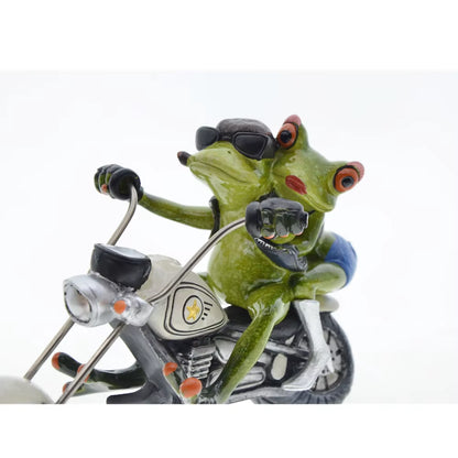Home Decoration Frog Statue Couples Riding Motorcycles,Home Decor Sculptures and Figurines,Home Decorative Figures