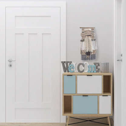Rustic Wood Home Sign Décor, Decorative Block Word Sign Home Letters Sign, Hanging Wooden Home Cutout Word Sign Wall Décor Home Wall Decoration (Welcome + Relax)