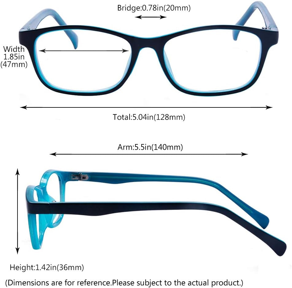 Children Blue Light Blocking Glasses Boys and Girls Age 3-12 2186C1 Blue