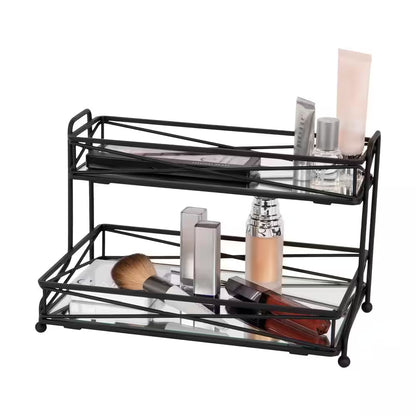 2 Tier Vanity Tower in Matte Black
