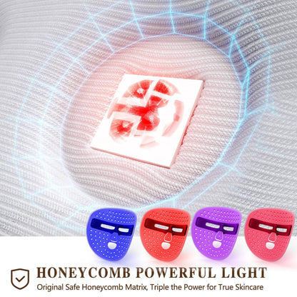 LED Face Mask Facial Care Tool, Red Light Therapy Mask for Face for Home Travel