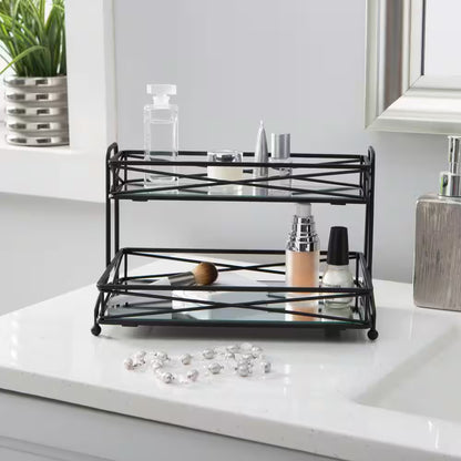 2 Tier Vanity Tower in Matte Black