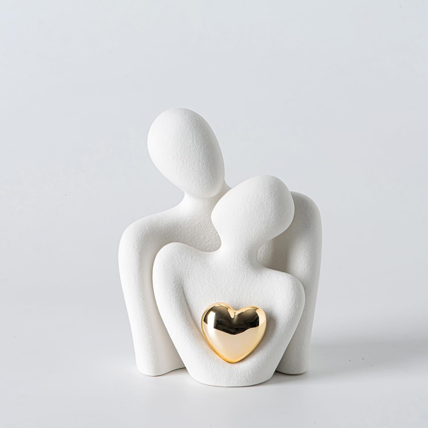 Hugging Couple Ceramic Statue Romantic Home Decor Gift