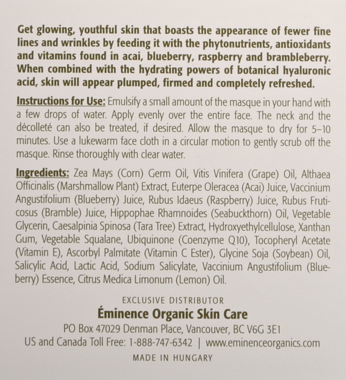 Firm Skin Acai Masque Skin Care, 2 Ounce
